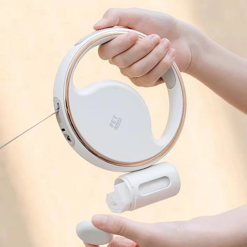 Automatic Retractable Pet Leash,3M Long Dog Walking Traction Lead With Waste Bag Dispenser Puppy Durable Led Light Rope Supplies